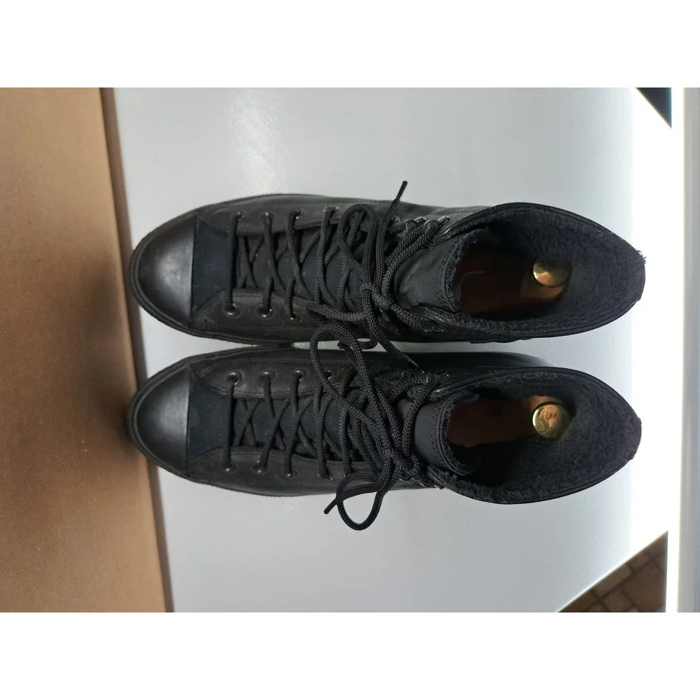 Converse Gore-Tex Shoes Mens 12 Black Leather Chuck Taylor All-Star Winter Hi